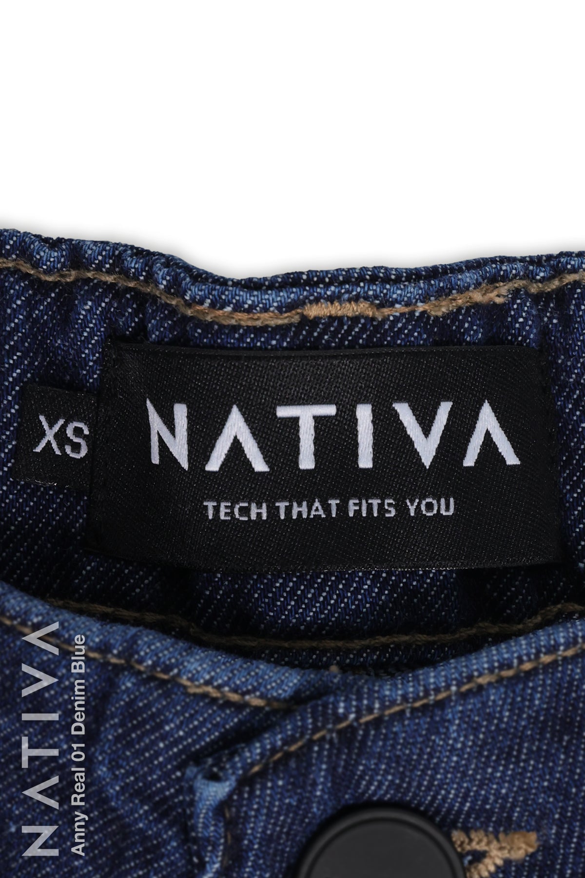 WIDE LEG True Denim Jeans, ANNY REAL 01 DENIM BLUE. Talle Alto. 100% Algodón Nativo Virgen. Rígido Auténtico e Interminable. Cintura Ajustable PERFECT FIT®