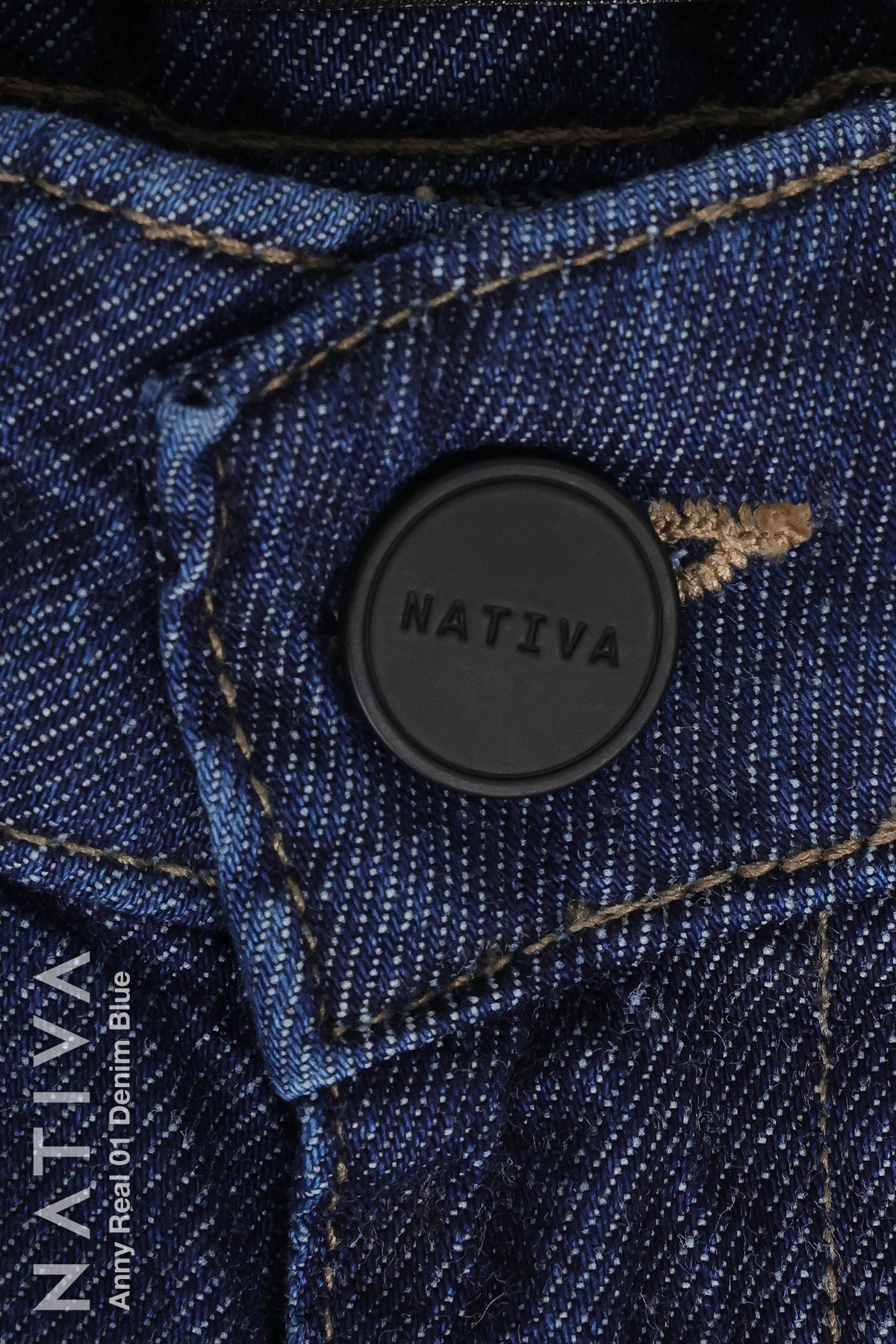 WIDE LEG True Denim Jeans, ANNY REAL 01 DENIM BLUE. Talle Alto. 100% Algodón Nativo Virgen. Rígido Auténtico e Interminable. Cintura Ajustable PERFECT FIT®