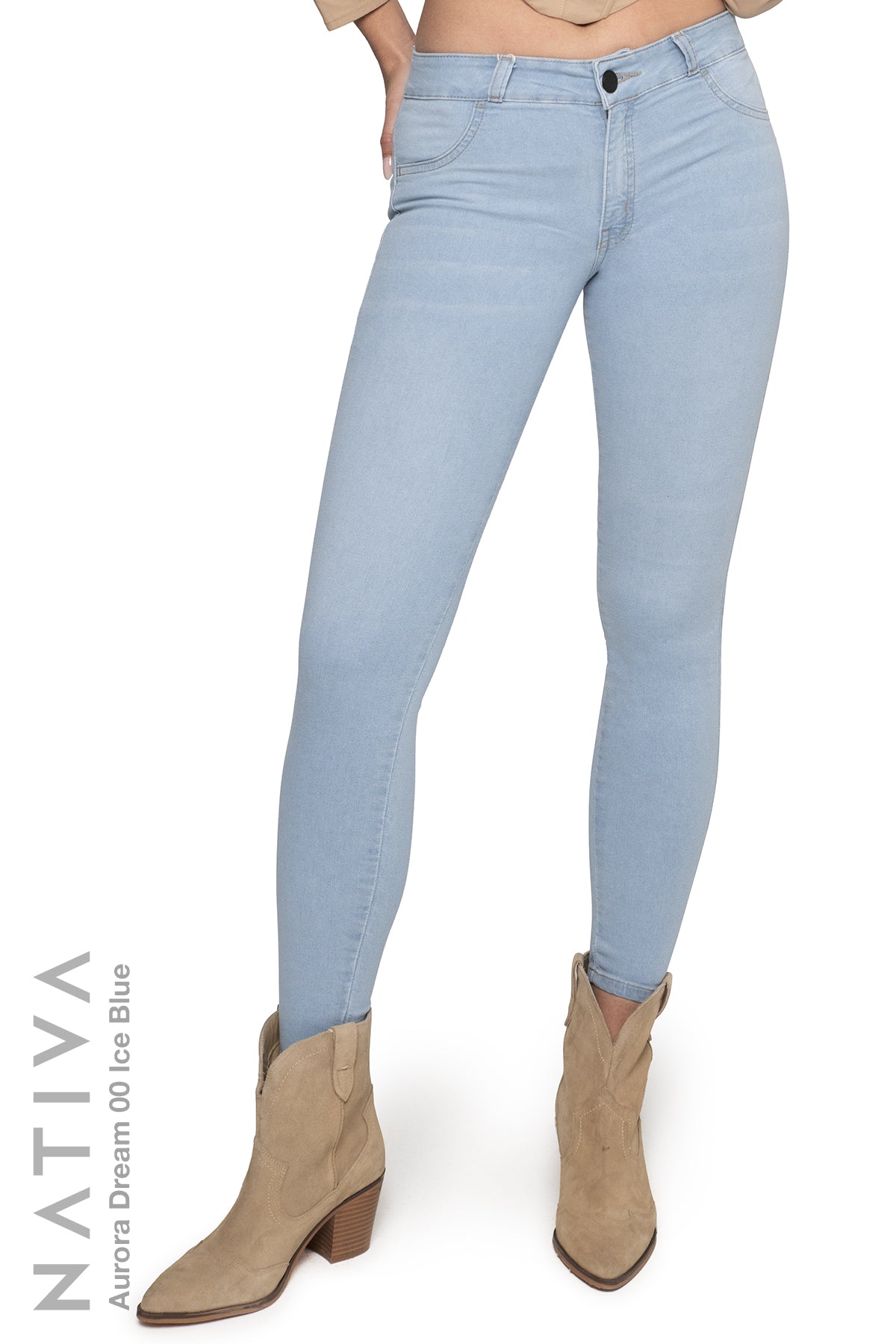 SUPER SKINNY JEANS, AURORA DREAM 00 ICE BLUE, Talle Medio. Moldeador Ultra Confortable. Jornada Prolongada. Tecnología No Stress®