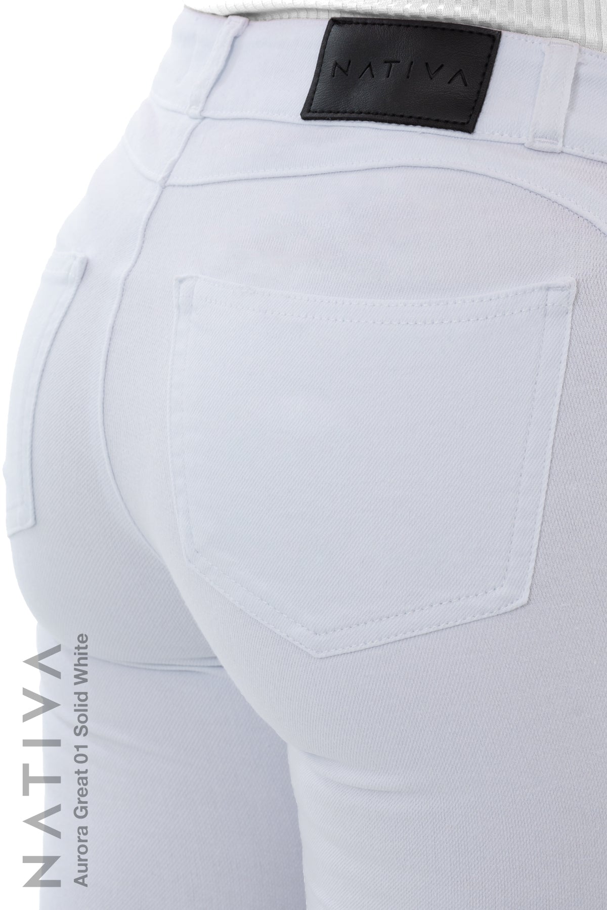 SUPER SKINNY JEANS, AURORA GREAT 01 WHITE, Talle Medio. Moldeador. Cuatro Estaciones. Tecnología No Stress®