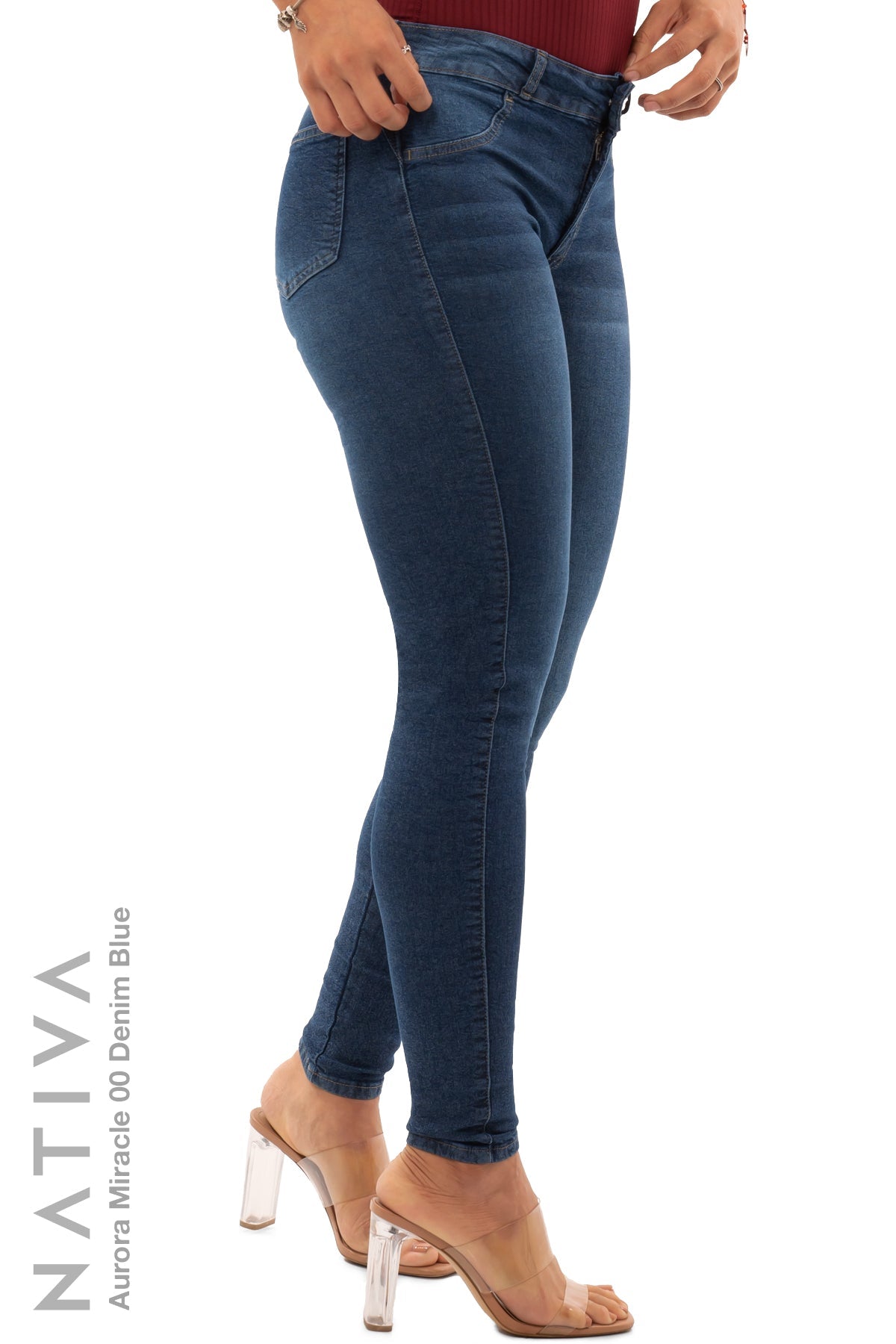 SUPER SKINNY JEANS, AURORA MIRACLE 00 DENIM BLUE, Talle Medio. Moldeador. Movimiento Intenso. Tecnología No Stress®
