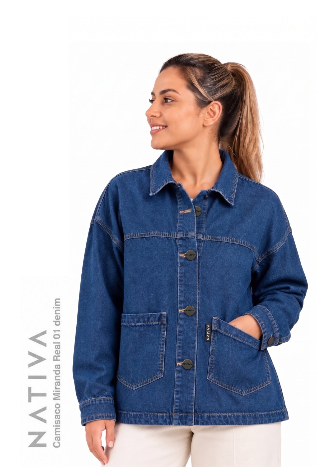 SHACKET, MIRANDA REAL 01 DENIM. OVERSIZE. 100% Algodón Nativo Virgen.