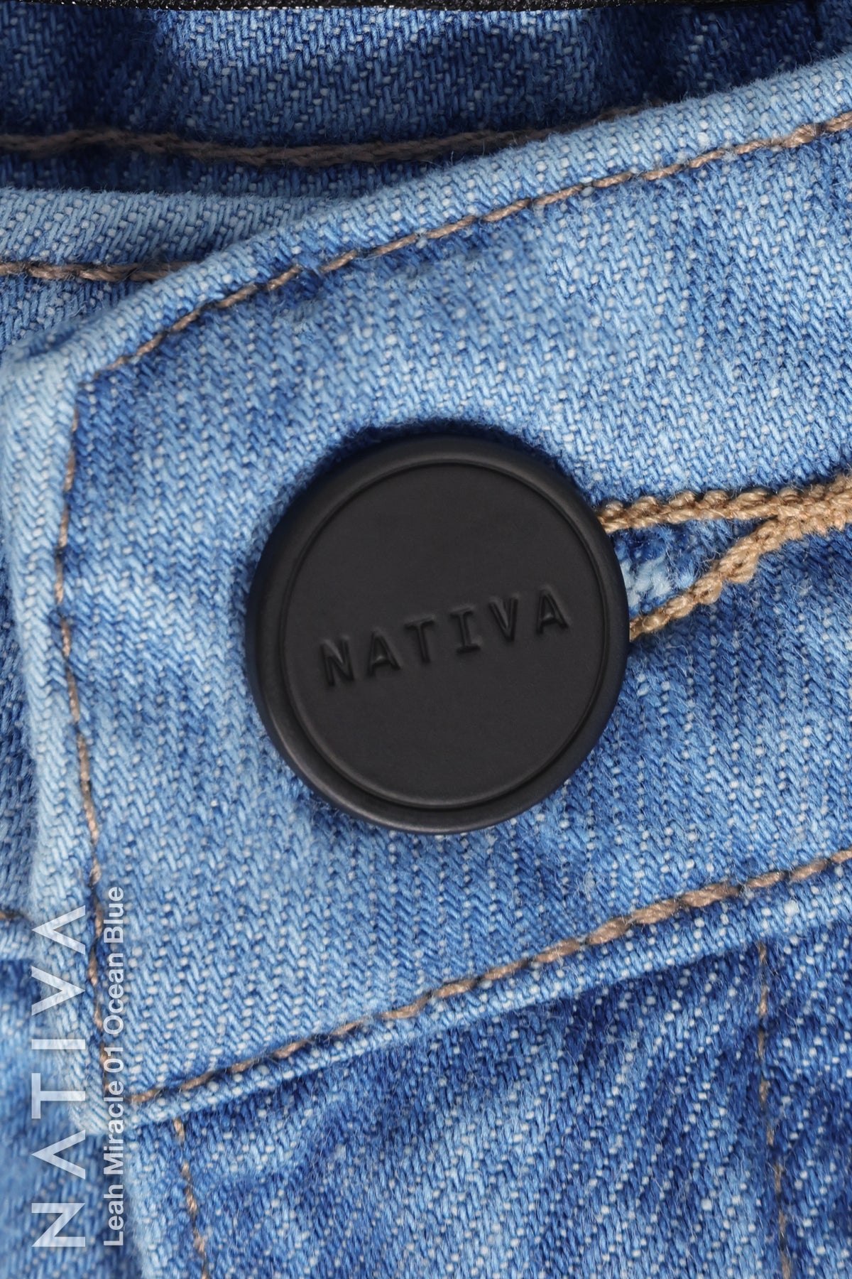 LEGGING JEANS, LEAH MIRACLE 01 OCEAN BLUE. Talle Alto. De Fácil Colocado y Tejido Super Elástico. Moldeador y Afirmador. Casual 7 días. Tecnología No Stress®