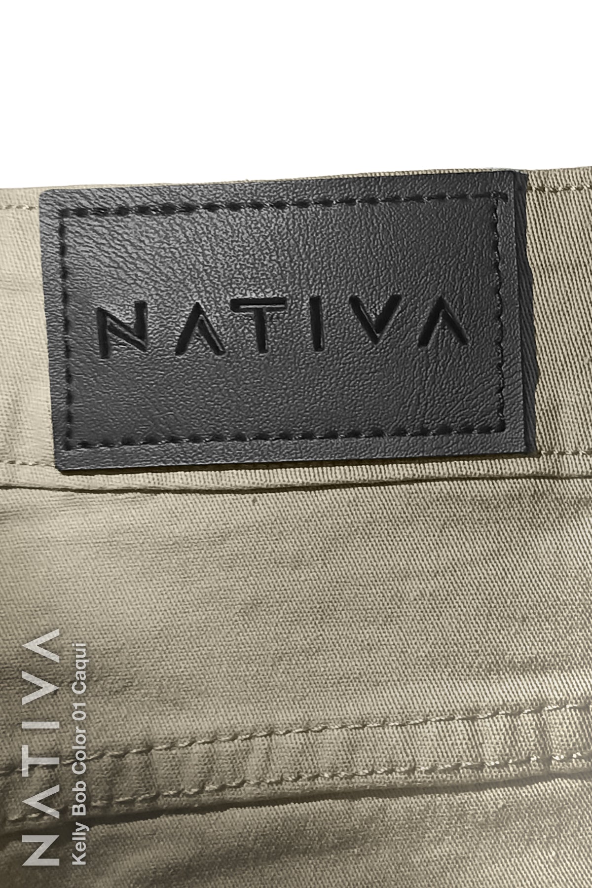 STRAIGHT JEANS, KELLY BOB COLOR 01 CAQUI. Talle Medio. Con tejidos ESFD (Extreme Stretch Flattering Denim). Cintura Ajustable PERFECT FIT®