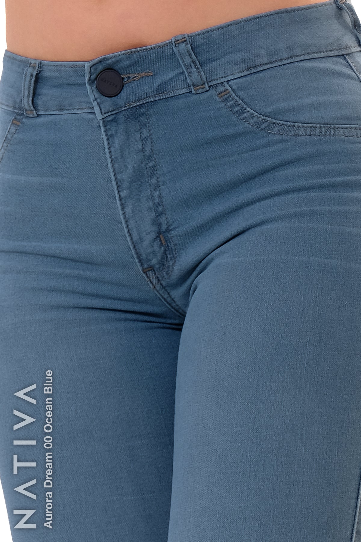 SUPER SKINNY JEANS, AURORA DREAM 00 OCEAN BLUE, Talle Medio. Moldeador Ultra Confortable. Jornada Prolongada. Tecnología No Stress®