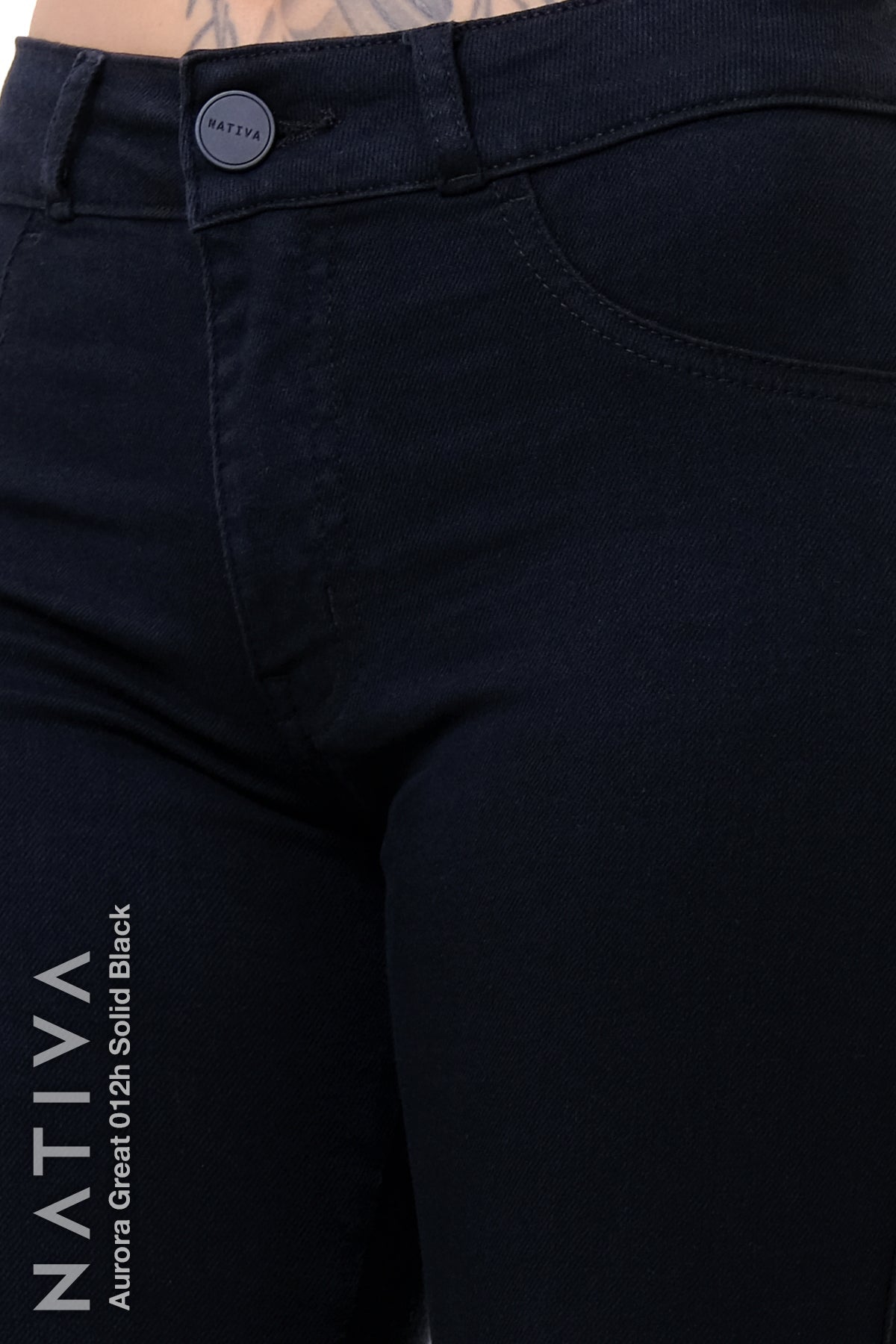 SUPER SKINNY JEANS, AURORA GREAT 012H BLACK, Talle Medio. Moldeador. Cuatro Estaciones. Tecnología No Stress®