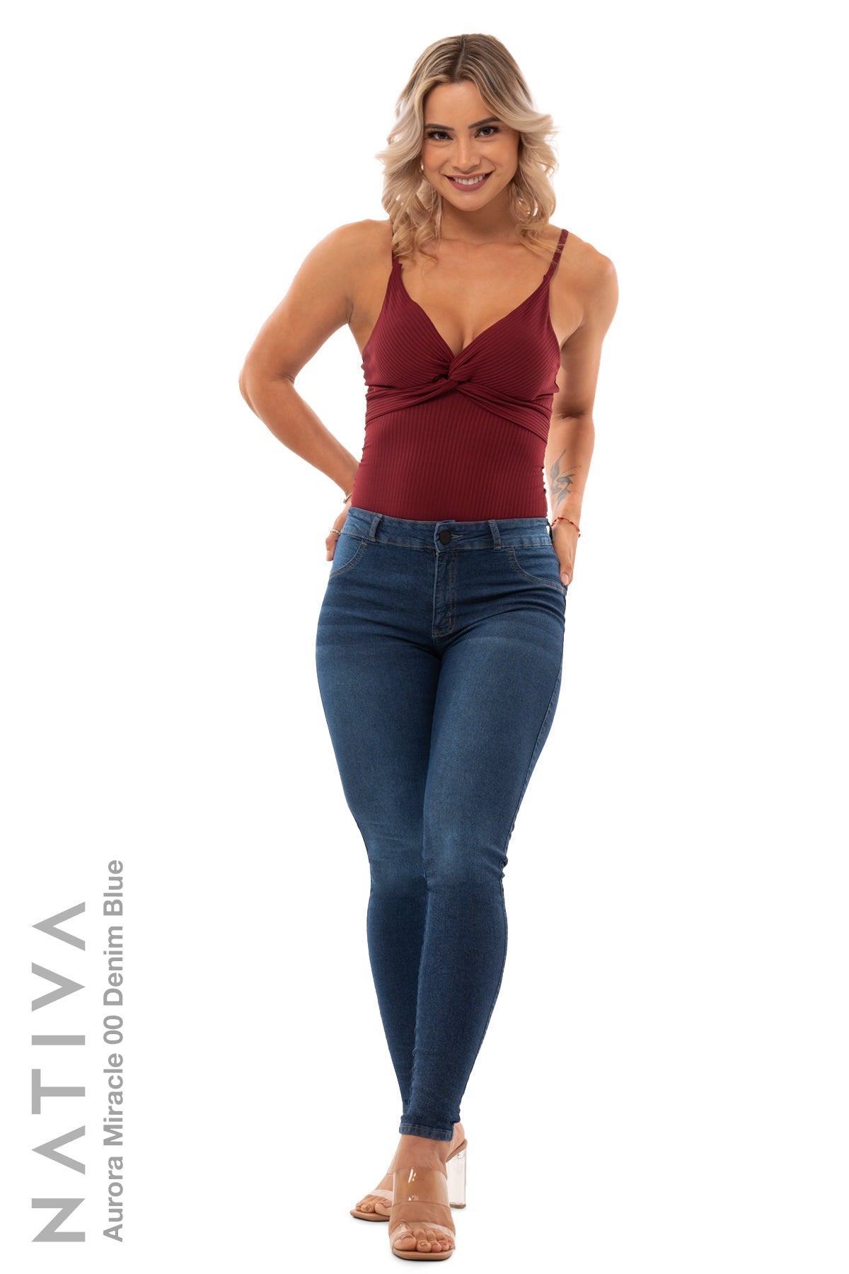 SUPER SKINNY JEANS, AURORA MIRACLE 00 DENIM BLUE, Talle Medio. Moldeador. Movimiento Intenso. Tecnología No Stress®