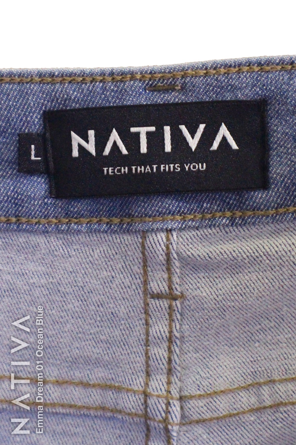 STRAIGHT JEANS, EMMA DREAM 01 OCEAN BLUE. Talle Alto. Con tejidos super elásticos ESFD (Extreme Stretch Flattering Denim). Cintura Ajustable PERFECT FIT®