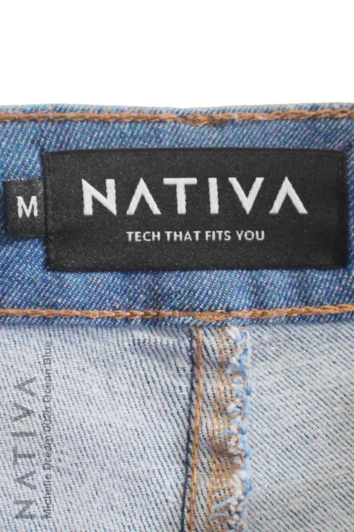 SUPER SKINNY JEANS, MICHELLE DREAM 002H OCEAN BLUE, Talle Alto. Moldeador Ultra Confortable. Jornada Prolongada. Tecnología No Stress®