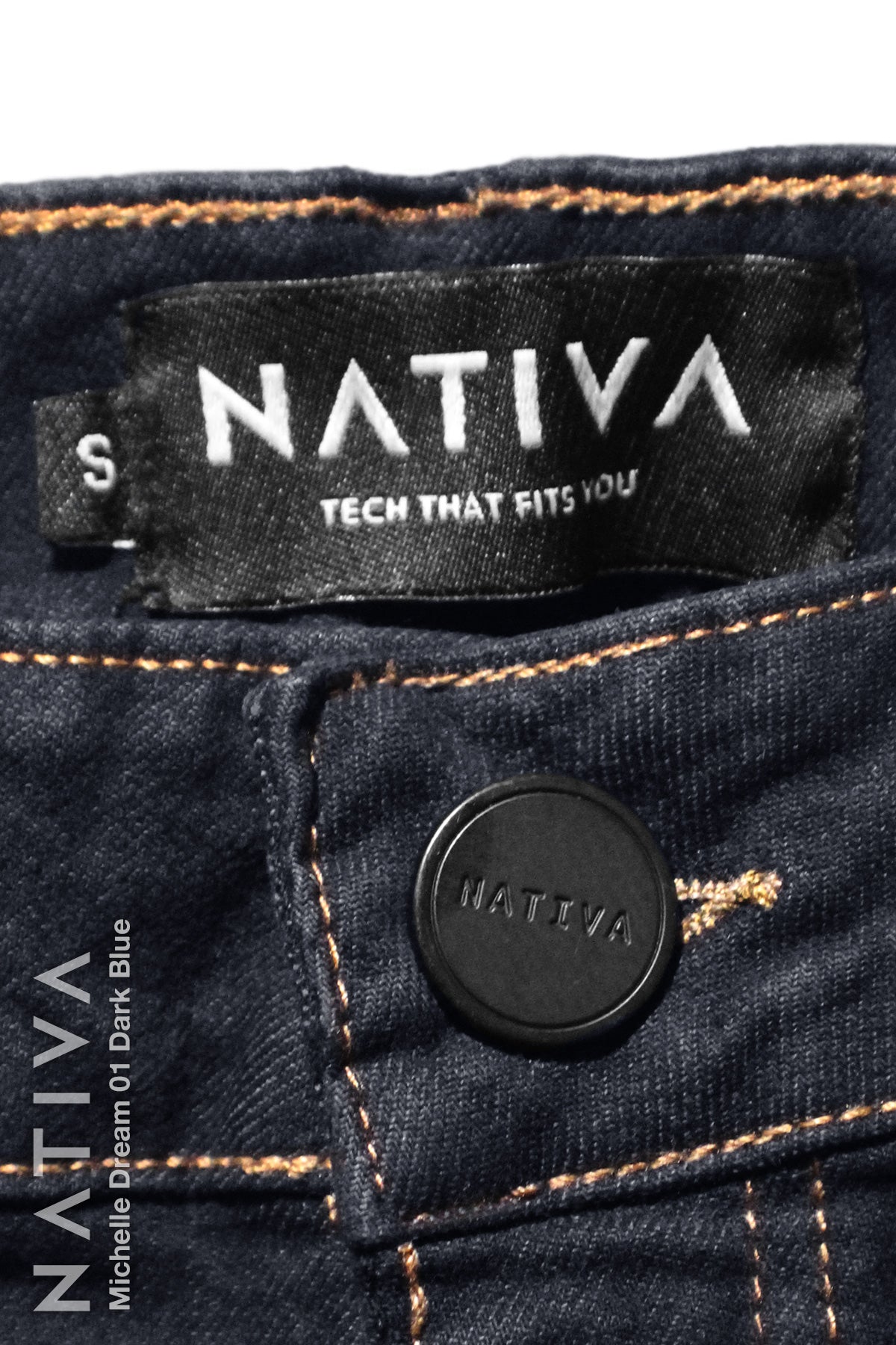 SUPER SKINNY JEANS, MICHELLE DREAM 01 DARK BLUE, Talle Alto. Moldeador Ultra Confortable. Jornada Prolongada. Tecnología No Stress®