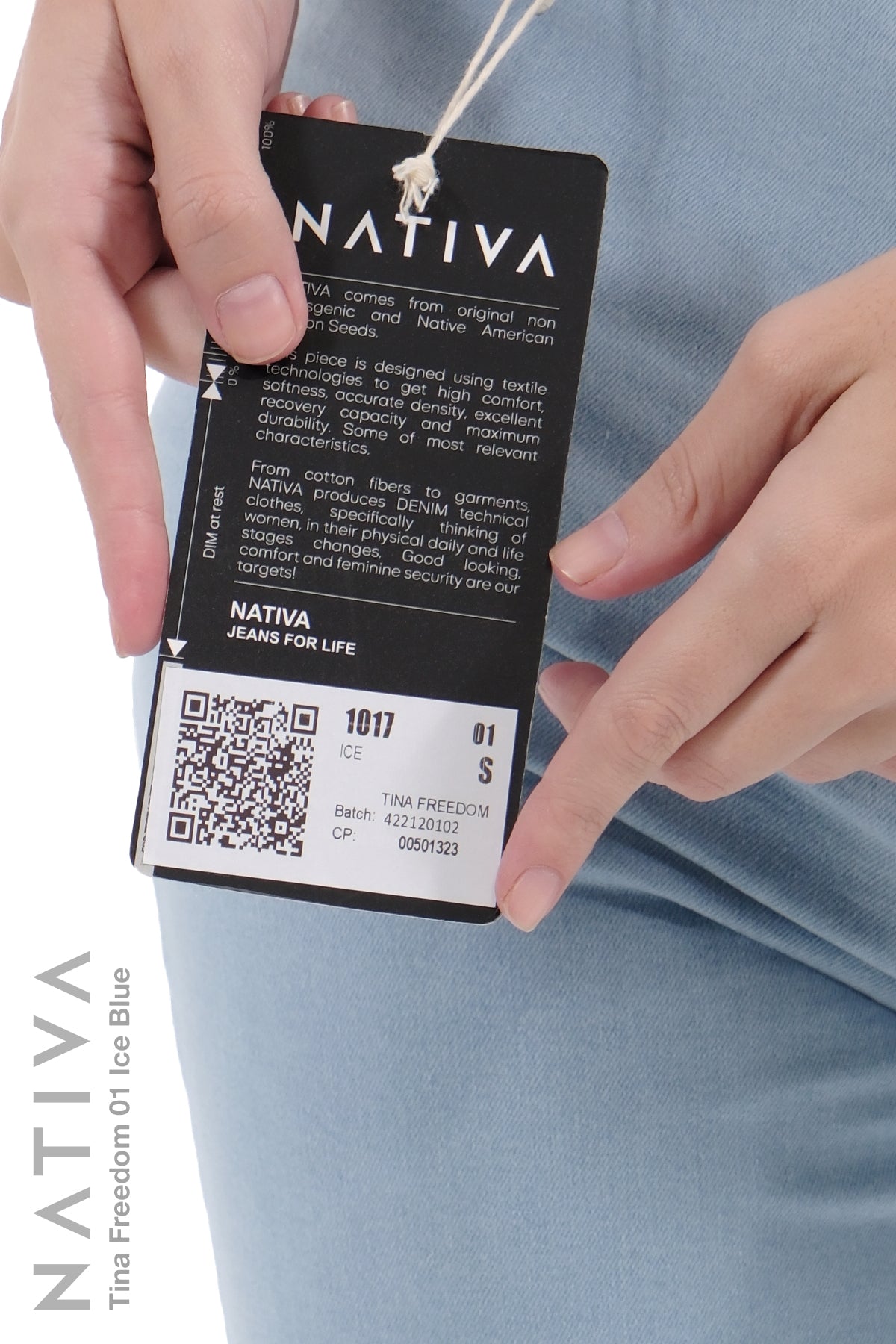 STRAIGHT JEANS, TINA FREEDOM 01 ICE BLUE. Talle Alto. Con tejidos super elásticos ESFD (Extreme Stretch Flattering Denim). Cintura Ajustable®