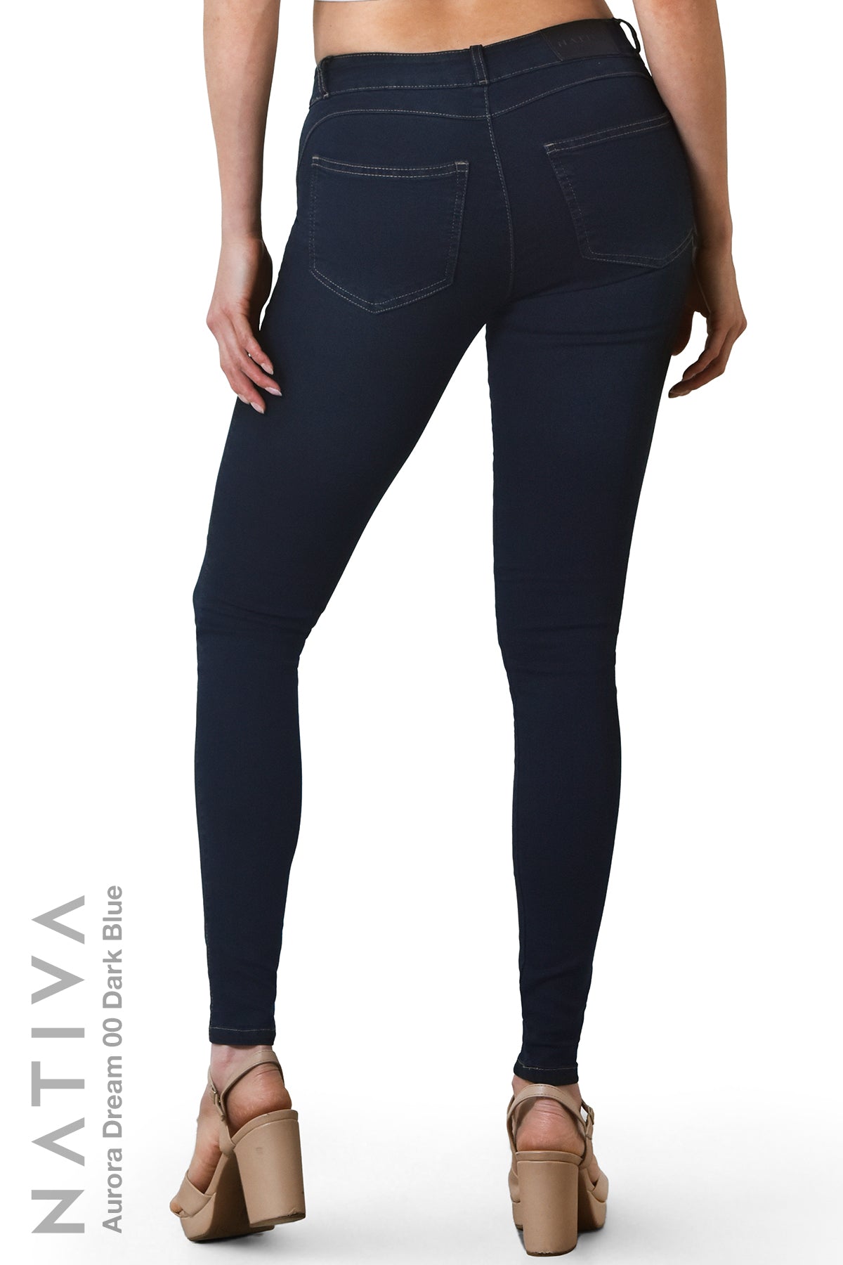 SUPER SKINNY JEANS, AURORA DREAM 00 DARK BLUE, Talle Medio. Moldeador Ultra Confortable. Jornada Prolongada. Tecnología No Stress®